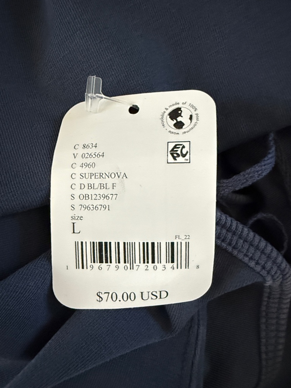 FP Movement Hot Shot Onesie Navy Blue Spaghetti Strap Harem Jumpsuit Large NWT ✨ - Picture 8 of 8
